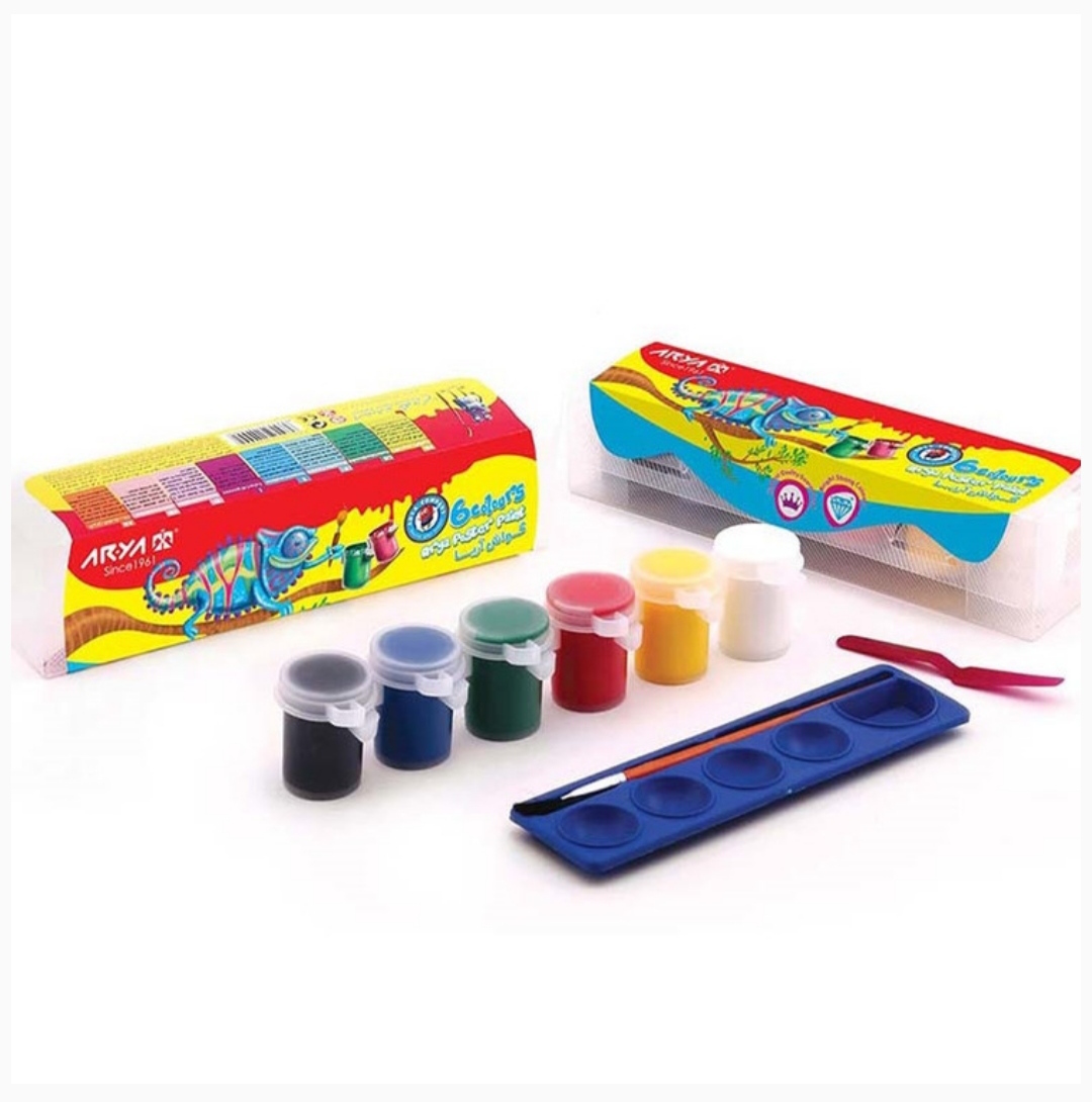 گواش ۶ رنگ پیوسته طلق آریا